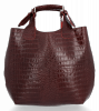 Kožené kabelka shopper bag Vittoria Gotti bordová VG804